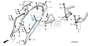 VFR1200FD VFR1200F UK - (E) drawing REAR COWL