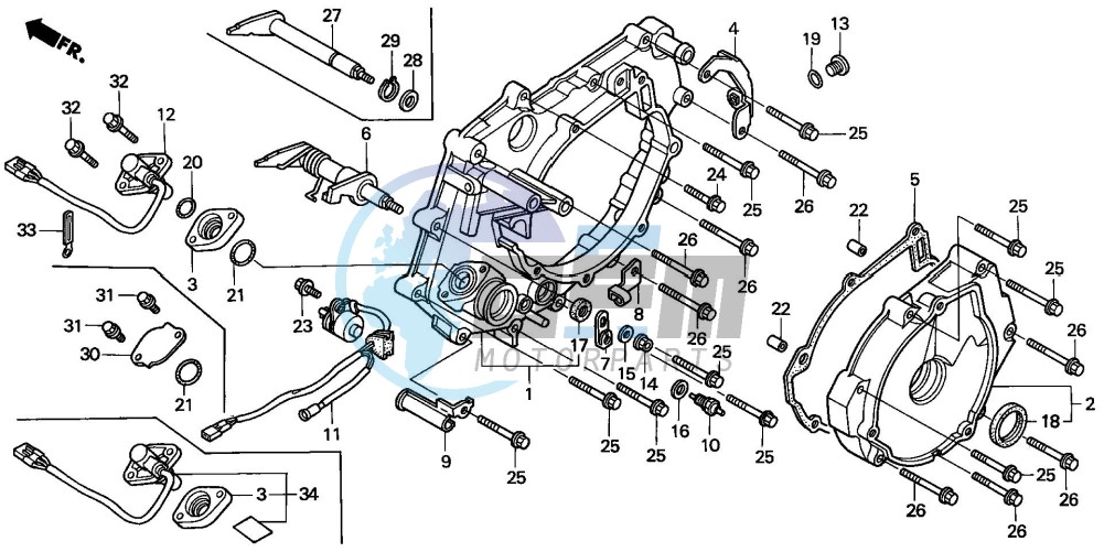 REAR CRANKCASE COVER