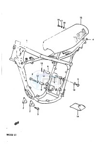 RM125 1983 drawing FRAME - SEAT