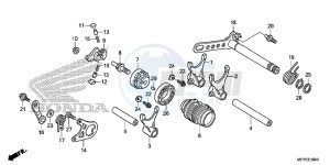 CRF450XE CRF450R Europe Direct - (ED) drawing GEARSHIFT DRUM