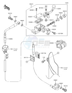 KX85-II KX85DGF EU drawing Front Master Cylinder