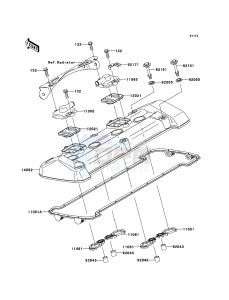 Z750R ZR750NBF FR GB XX (EU ME A(FRICA) drawing Cylinder Head Cover