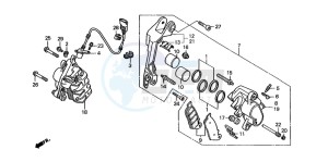 ST1100 drawing FRONT BRAKE CALIPER (ST1100AN/AP/AR)