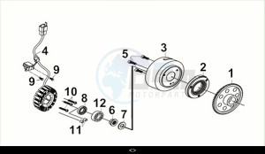 CRUISYM a 300 (LV30W3-EU) (M3) drawing FLYWHEEL - STATOR