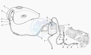 California 1100 EV PI Cat. Alum./Tit. PI Cat. drawing Fuel vapour recover system