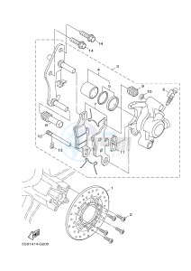 YW125 YW125CB (37D5) drawing FRONT BRAKE CALIPER