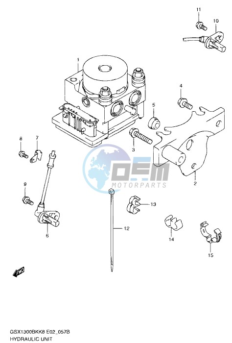 HYDRAULIC UNIT (GSX1300BKAK8/AU2K8/AK9/AUFK9/AL0/AUFL0)