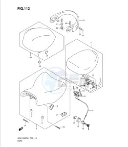 GSX1300R drawing SEAT