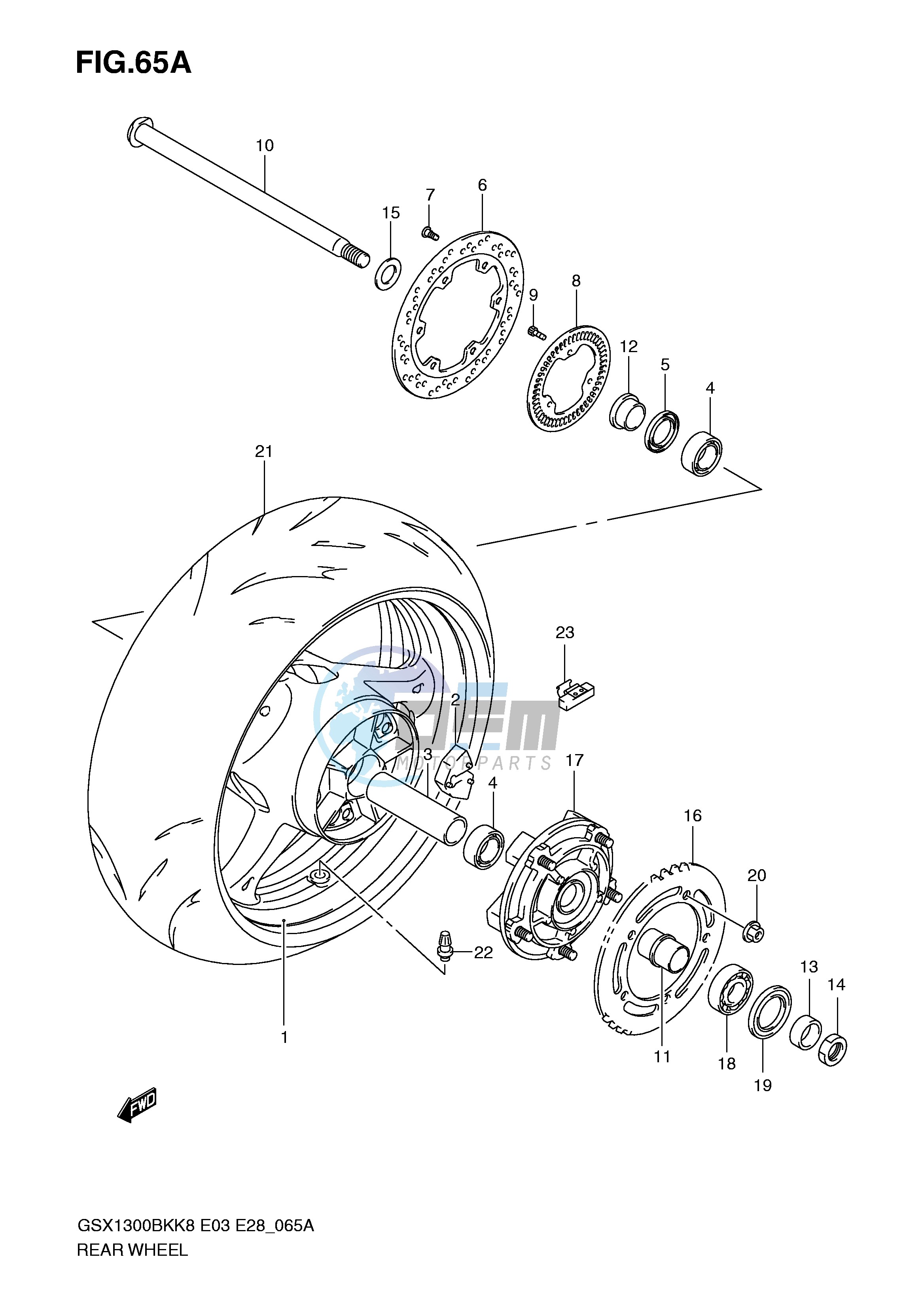 REAR WHEEL (GSX1300BKAK8 AK9)