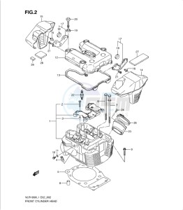 VLR1800 drawing FRONT CYLINDER HEAD