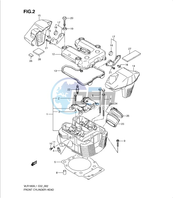 FRONT CYLINDER HEAD