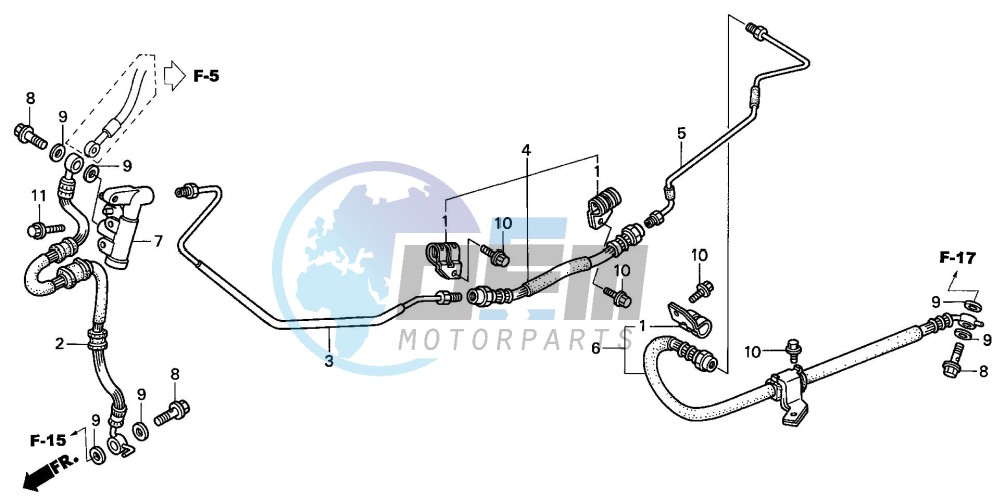 REAR BRAKE PIPE (NSS2501/2)