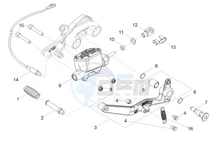 V7 III Stone 750 e4 (NAFTA) drawing Rear master cylinder