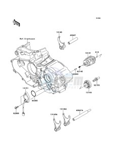 KX450F KX450FCF EU drawing Gear Change Drum/Shift Fork(s)