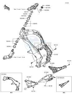 Z1000 ZR1000JHF XX (EU ME A(FRICA) drawing Frame