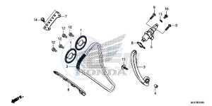 CBR650FE CBR650FE 2ED - (2ED) drawing CAM CHAIN/ TENSIONER