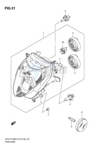 GSX-R1000 (E3-E28) drawing HEADLAMP