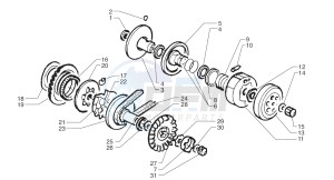 Ark LC Yellow-Matt Black 250 drawing Driving pulley - Driven Pulley