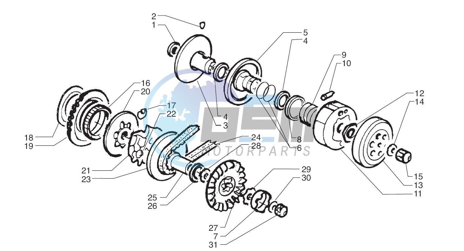 Driving pulley - Driven Pulley