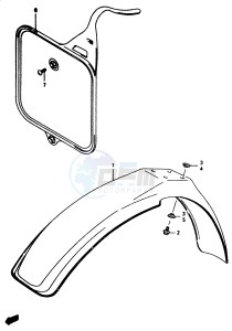 RM80 (T-V) drawing FRONT FENDER