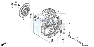 VTR2509 ED / LL MK drawing FRONT WHEEL