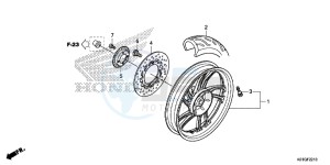 SH125DSG SH125 UK - (E) drawing REAR WHEEL