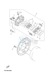 YPR250RA XMAX 250 ABS EVOLIS 250 ABS (1YS7 1YS7 1YS7) drawing REAR BRAKE CALIPER