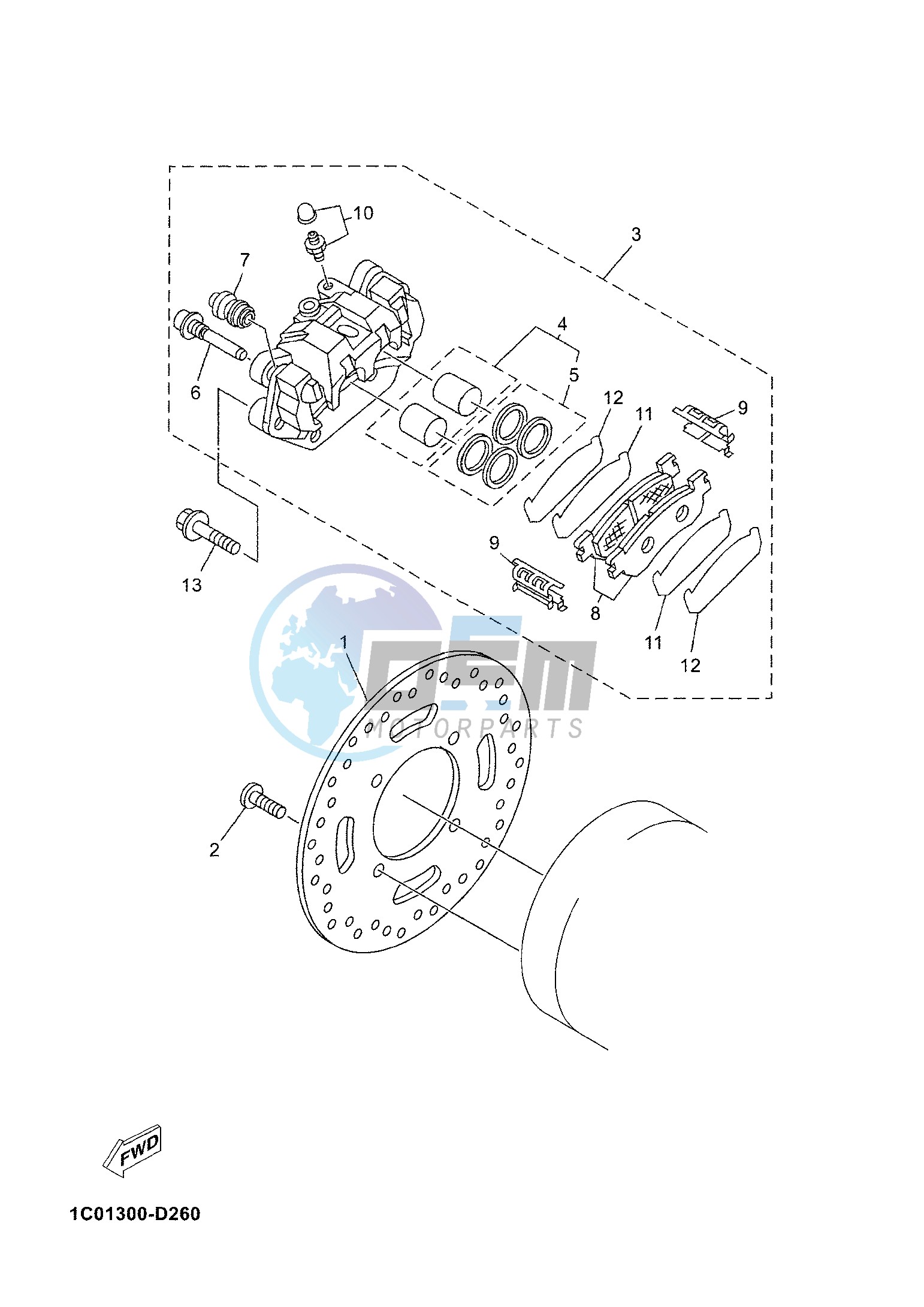 REAR BRAKE CALIPER