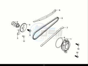 FIDDLE II 50 (AF05W5-NL) (E5) (M1) drawing CAM SHAFT