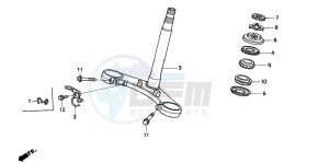 CBR600SE drawing STEERING STEM