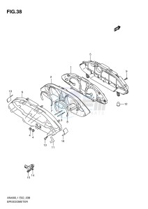 AN400 (E2) Burgman drawing SPEEDOMETER (AN400L1 E19)