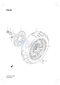 UH125Z BURGMAN EU drawing REAR WHEEL