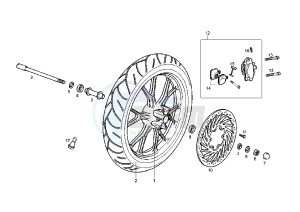 GPR RACING - 50 cc drawing FRONT WHEEL