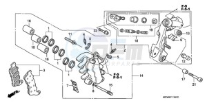 VFR8009 Europe Direct - (ED / MME) drawing L. FRONT BRAKE CALIPER