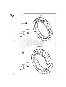 VERSYS 650 ABS KLE650FGF XX (EU ME A(FRICA) drawing Tires