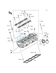 Z800 ABS ZR800DDS UF (UK FA) XX (EU ME A(FRICA) drawing Cylinder Head