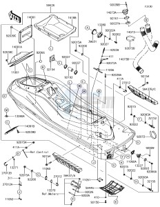 JET SKI ULTRA 310R JT1500NHF EU drawing Hull