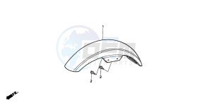 CA125 REBEL drawing FRONT FENDER