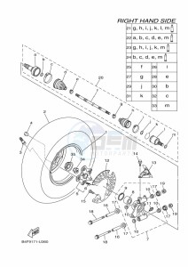 YFM700FWAD GRIZZLY 700 EPS (B4FC) drawing REAR WHEEL 2