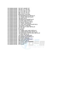 SV1000 (E3-E28) drawing * COLOR CHART *