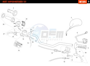 MRT-50-SM-WHITE drawing HANDLEBAR - CONTROLS