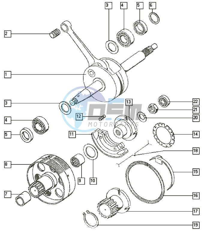 Crankshaft-cluth