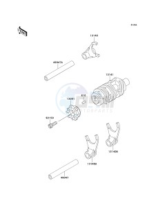 KLX 300 A [KLX300R] (A6F-A7A) A7F drawing GEAR CHANGE DRUM_SHIFT FORK-- S- -