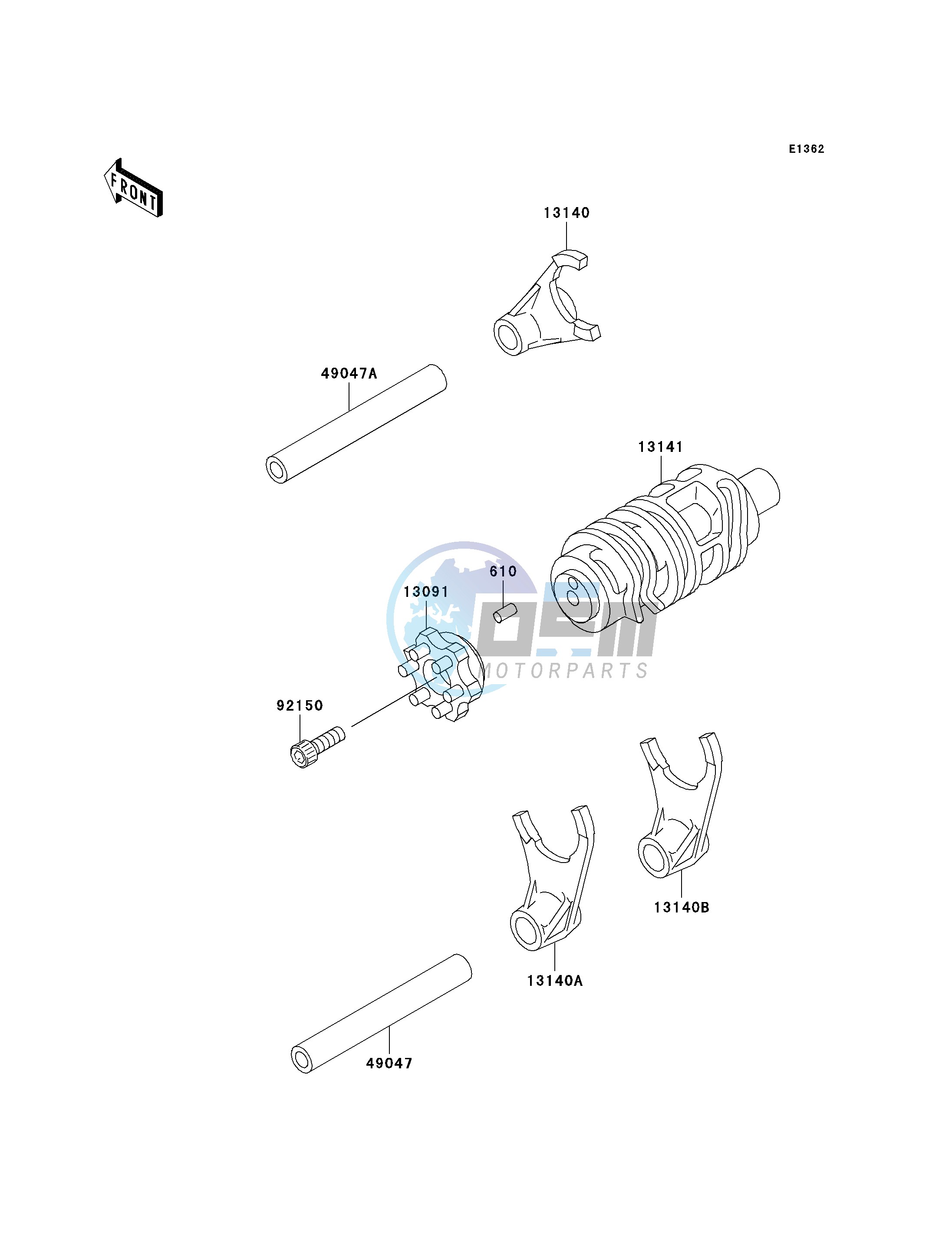 GEAR CHANGE DRUM_SHIFT FORK-- S- -