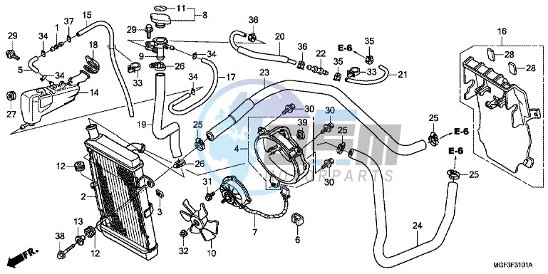 RADIATOR (FJS600A9 2KO/ FJS600AB/ DB)