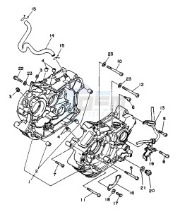 XV VIRAGO 250 drawing CRANKCASE