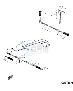 G4 TR (D-E) 100 drawing FOOTRESTS_STAND_BRAKE PEDAL G4TR_A_B -- 70-73- -