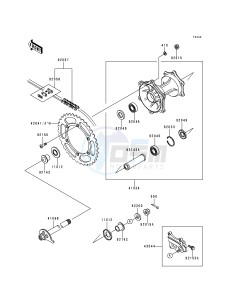 KDX 200 E [KDX200] (E4-E6)) [KDX200] drawing REAR HUB