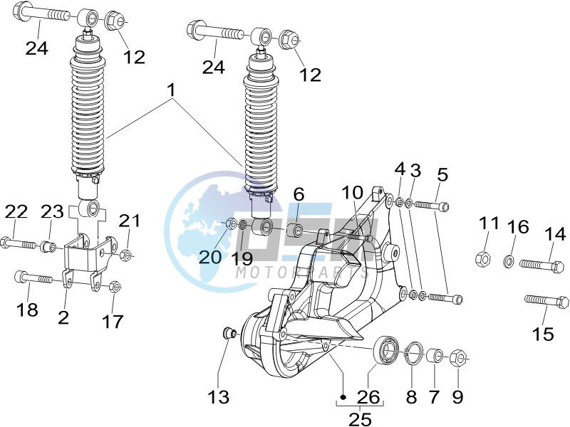 Rear suspension - Shock absorbers