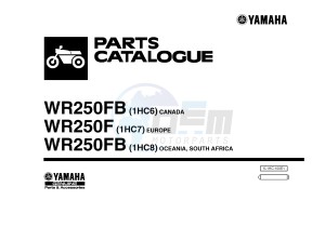 WR250F (1HC6 1HC7 1HC8) drawing .1-Front-Page